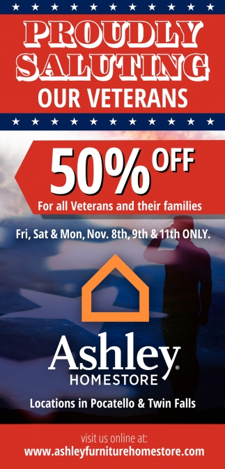 50 Off For All Veterans And Their Families Ashley Homestore